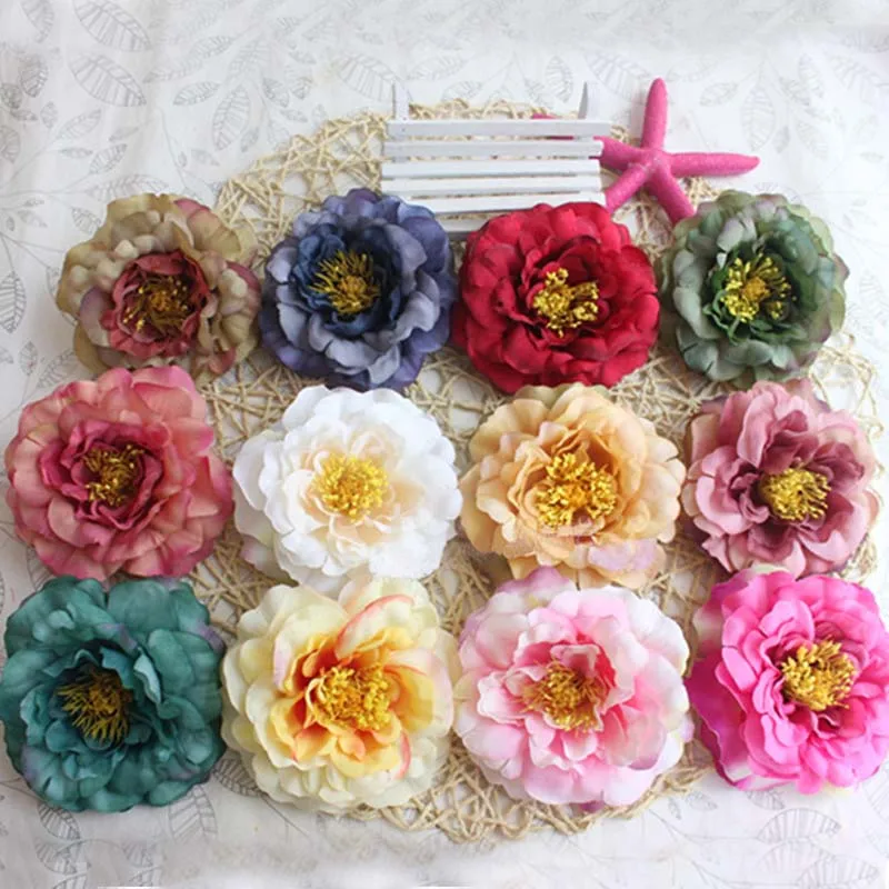 

15PCS,9CM Head Fake Peony Silk Flower Artificial Peonies,Roses Heads,Home Decoration Bouquet Accessories,Wrist Corsage,Garland