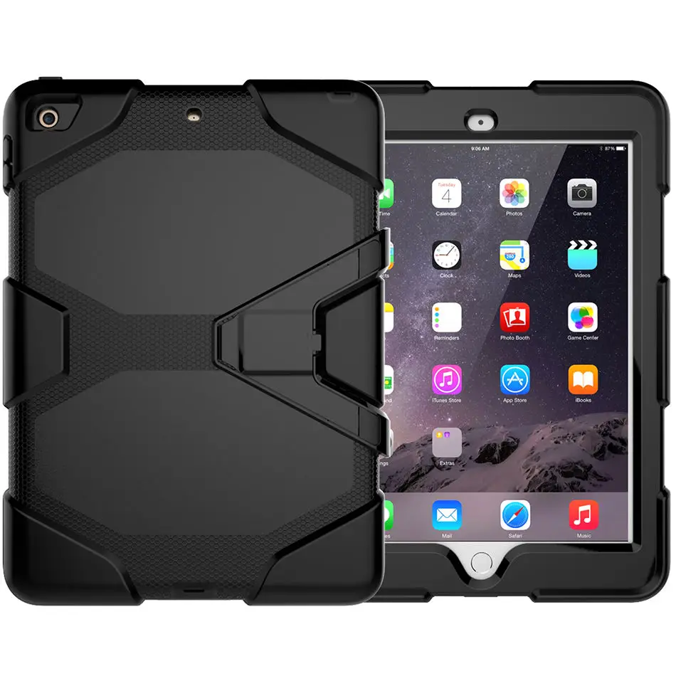 Cover Funda for Apple IPad 9.7 2017 2018 Case Safe Shockproof Heavy Duty Stand Hang A1822/A1823/A1893/A1954 + Gifts | Компьютеры и