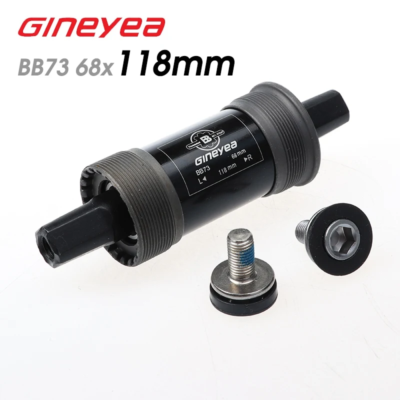 118mm Велосипедный кронштейн 110,5 113 116 118 120 122,5 124,5 127,5 мм квадратное отверстие ось кривошипа части велосипеда велосипед BB набор с винтами M8 - Цвет: 118mm