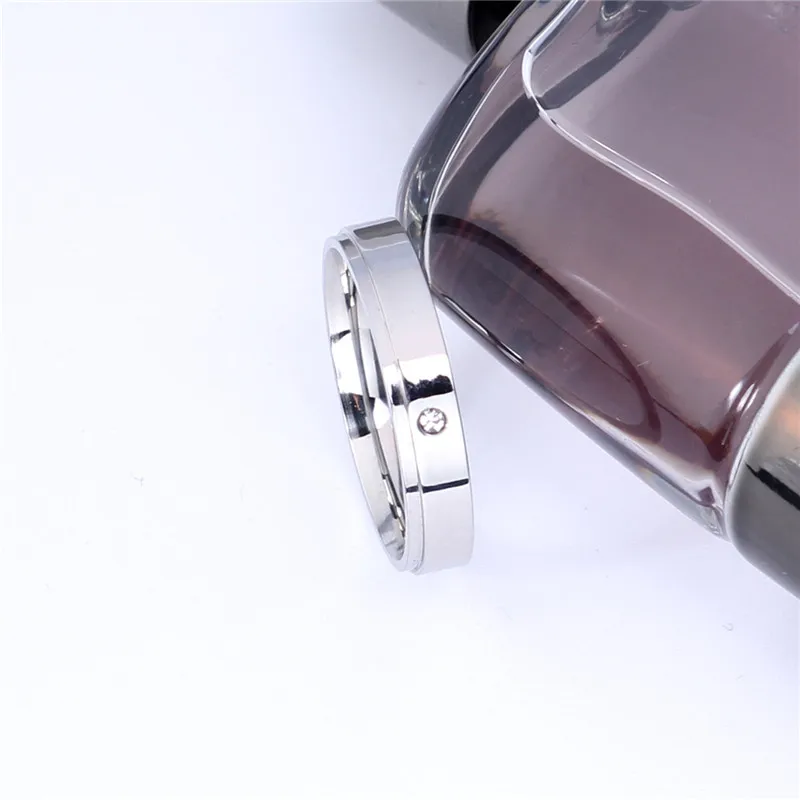 MANGOSKY 316L из нержавеющей стали 4 мм CZ кольца крошечные кольцо для мужчин и женщин
