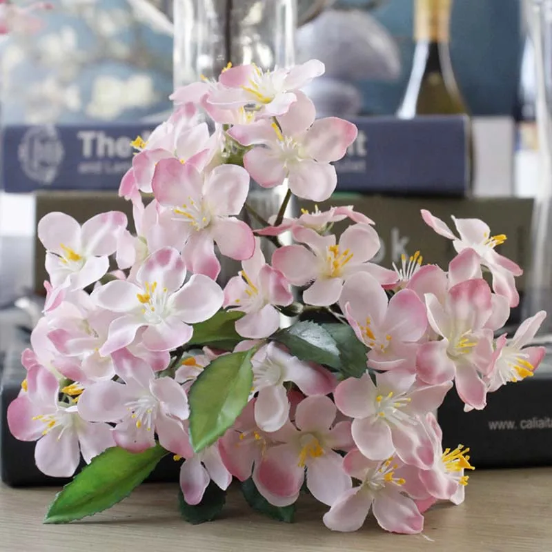 33 см искусственные цветки вишни цветочные ветви шелковая Сакура поддельные