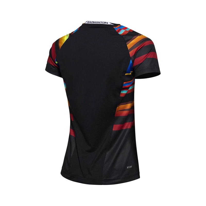 Женская футболка для бадминтона Li Ning дышащая легкая спортивная с подкладкой AAYM062