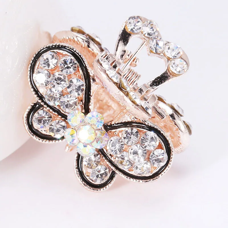 

Hot Sale 1PC Rhinestones Hair Claws Cute Crown Barrettes Crystal Mini Butterfly Hairpins Accessories