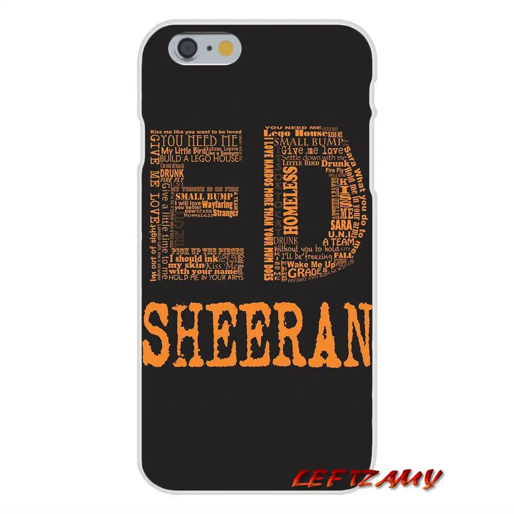 For iPhone X 4 4S 5 5S 5C SE 6 6S 7 8 Plus Ed Sheeran Accessories Phone Cases Covers | Мобильные телефоны и аксессуары