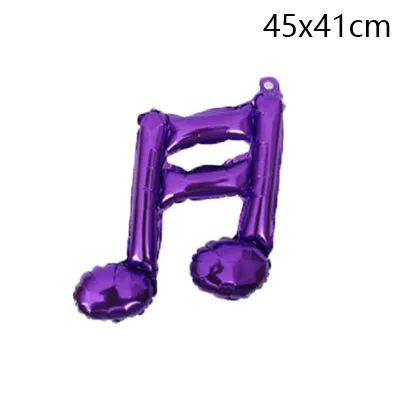 purple double 1 шт./лот, музыкальные ноты из фольги, майларовые воздушные шары, товары для дня рождения, надувные шары, свадебные украшения, принадлежности - Цвет: purple double
