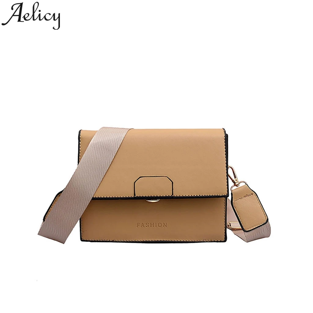 Новинка весны 2019 женская простая Ретро сумка через плечо с откидной крышкой