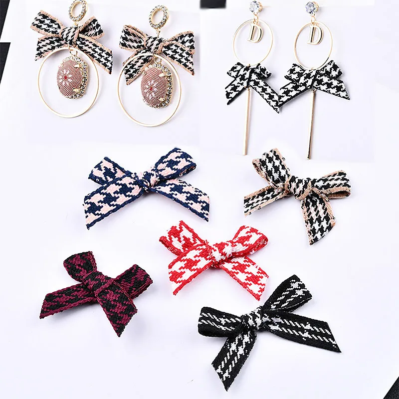 Аксессуары для сережек сделай сам ленточный бант серьги подвеска материал