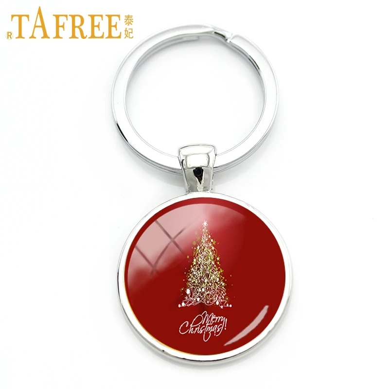 Tafree, модные Семейные брелки с изображением снеговика, Счастливого Рождества, Нового года, подарок для мужчин, женщин и детей, держатель для ключей, ювелирные изделия J124 - Цвет: J123