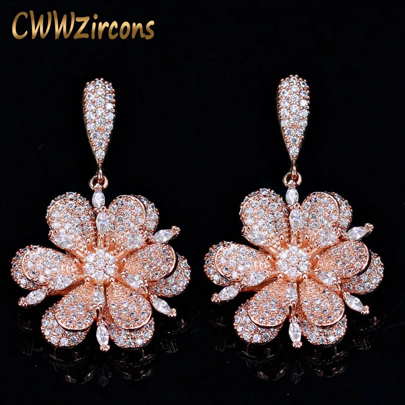 CWWZircons 3D геометрический цвет розового золота микро проложить кубического