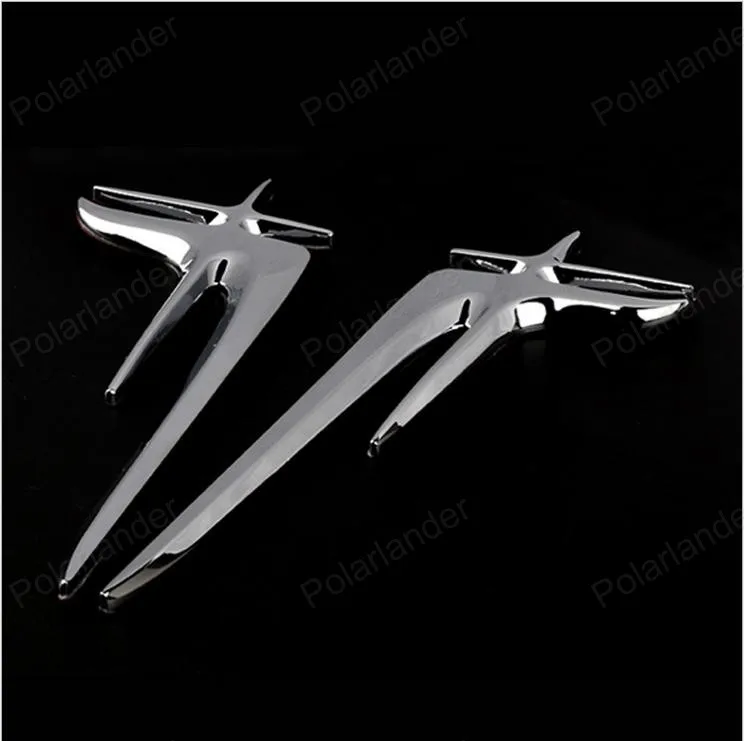 1 Pair Car fender Emblems decal for B/enz C class C180L C260L C200L C320 decorative 3D Refitting Chrome stickers |