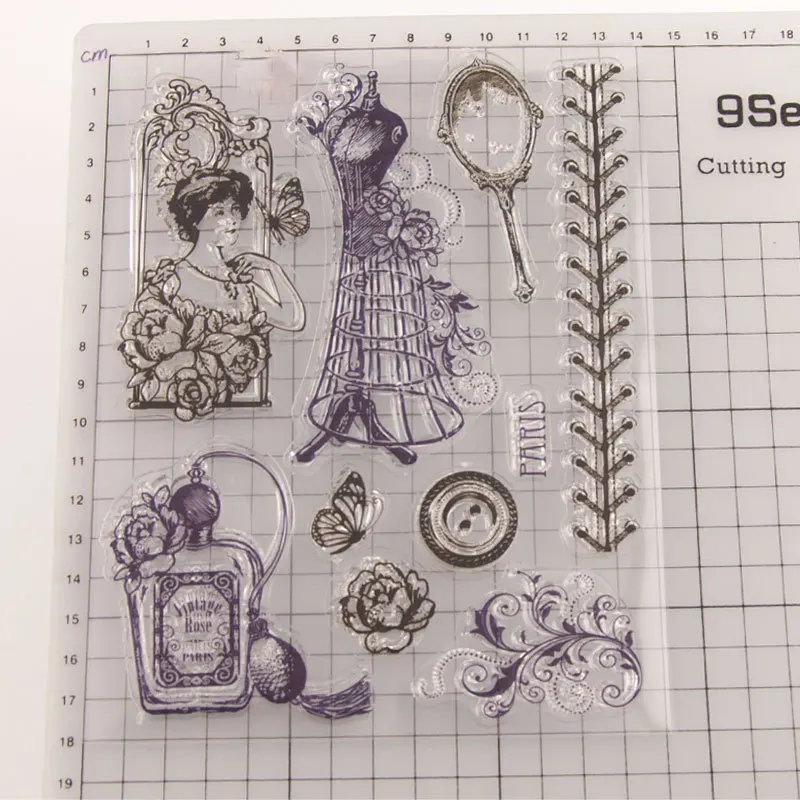 Элегантная женская цветочная и травяная прозрачная фотоальбом для скрапбукинга