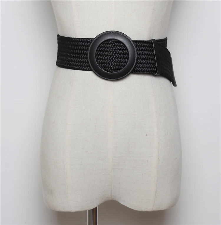 Новый Винтажный вязаный Воск Веревка деревянная бусина Талия веревка Женская