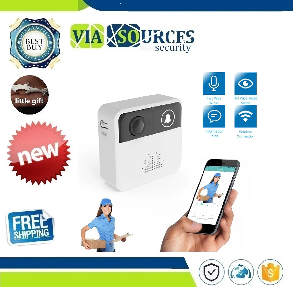 720 P HD беспроводной wifi звонок батарея дверная камера двухсторонняя аудио домофон