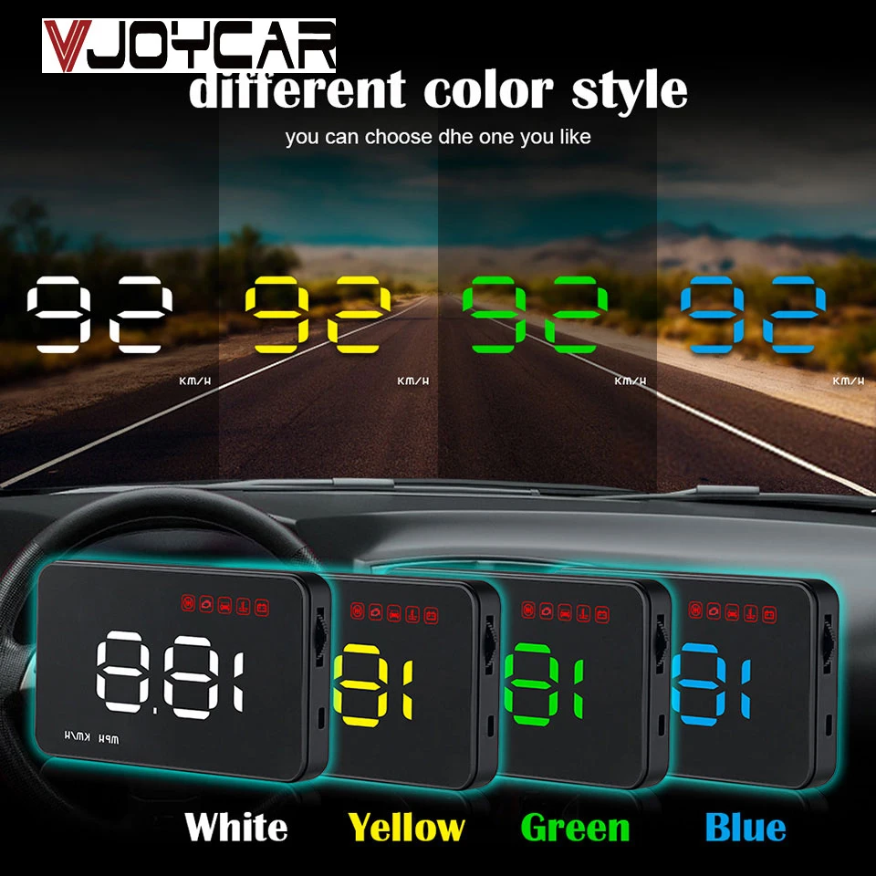 A100s Самый дешевый Автомобильный HUD Дисплей OBD2 II EUOBD система Предупреждение о превышении скорости проектор лобовое стекло Авто сигнализация напряжения