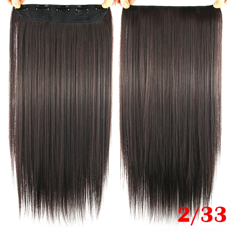 100 г прямо клип в искусственных волос Pad синтетическая укладки 4 зажим-в