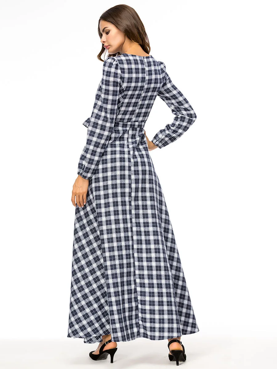 Элегантный взрослый мусульманский абаи Сингапур плед печатных джилбаб Дубай