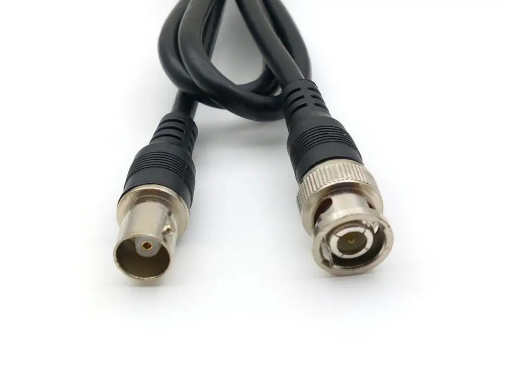 Коаксиальный кабель с разъемом BNC и штекером RG59 для камеры видеонаблюдения 75 Ом 100