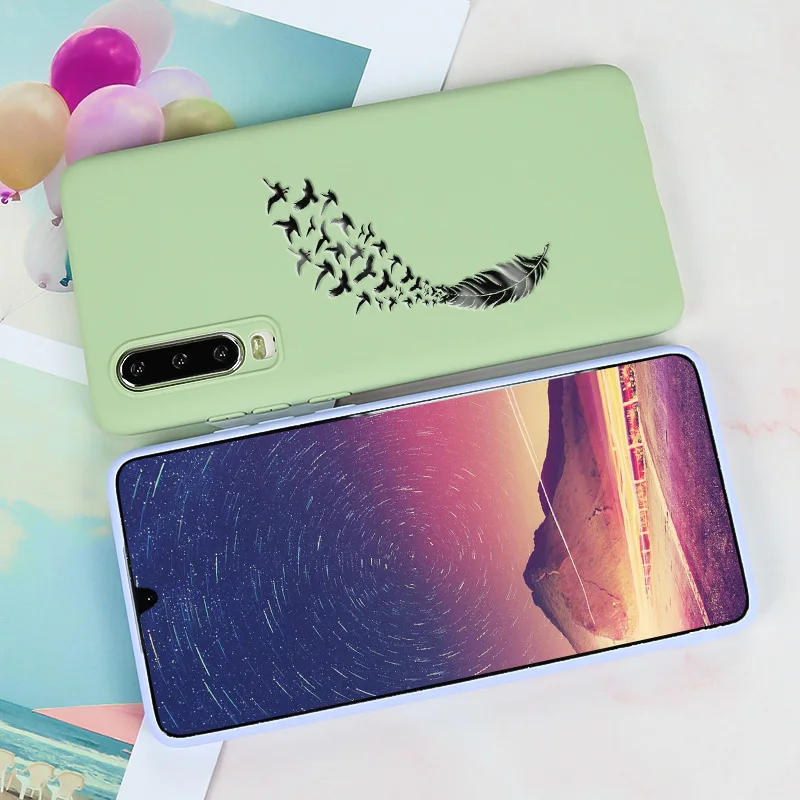 Мягкий чехол с цветами для Huawei P20 PRO Mate 20 P30 P 10 30 P9 P10 Lite силиконовый из ТПУ