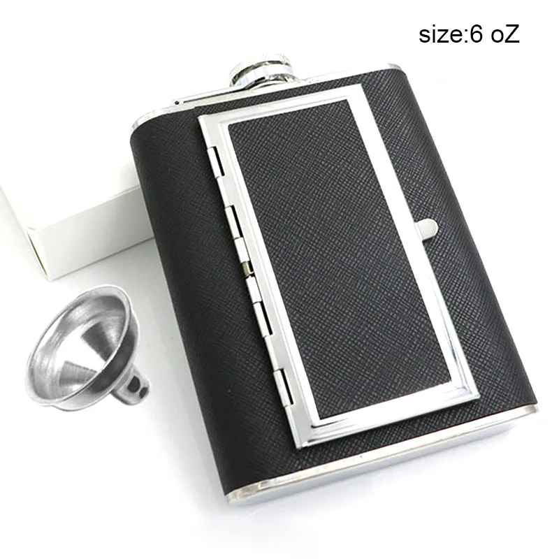 Новый мини-фляга двойного назначения Встроенный чехол для сигареты набор