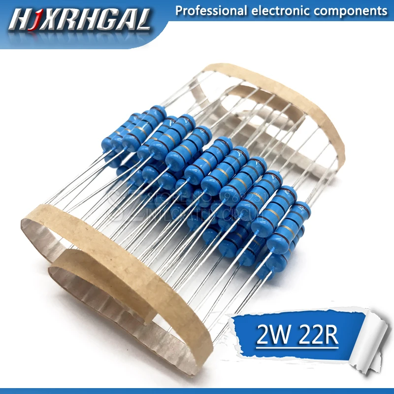 

20pcs 22 ohm 2W 22R Metal film resistor hjxrhgal
