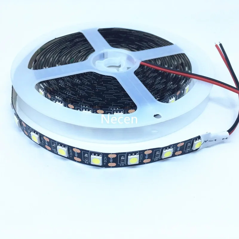 Necen 5 В Светодиодные ленты Lights 5050 300 светодиодов не водонепроницаемый RGB/белый Светодиодные ленты бар полоски света светодиодные Клейкие ленты Светодиодные ленты свет 5 м/roll