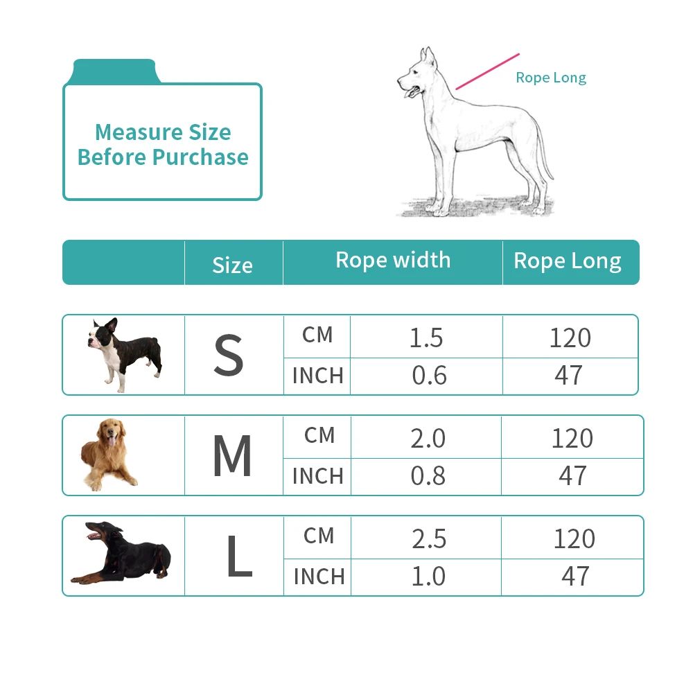 Нейлоновый отражающий поводок для собак тренировочный домашних животных