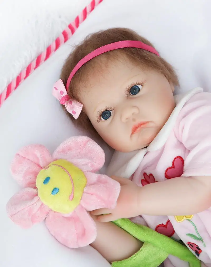 22inchs мягкая силиконовая кукла для новорожденных одежда ручной работы маленькой
