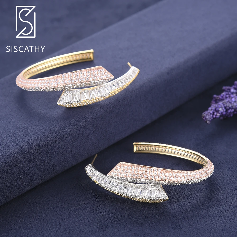 Женские Геометрические серьги кольца sisathy свадебные украшения в нигерийском
