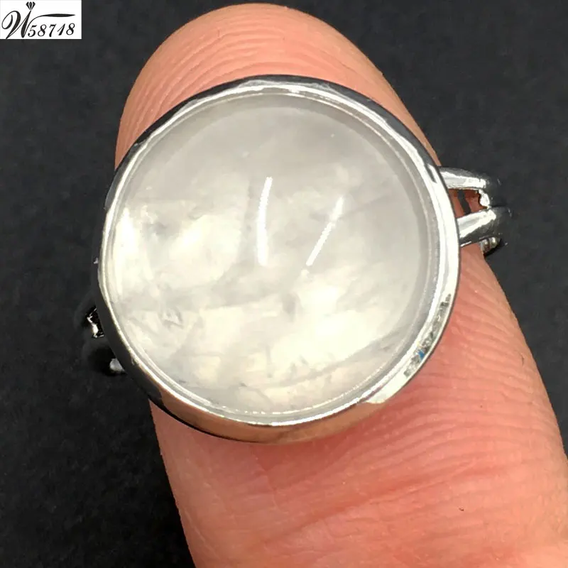 White Crystal MC7228 Abalone ракушка тигровый глаз лазурит авантюрин содалит золотой камень кристалл Howlite Коралл круглое кольцо 7~ 1"(США) регулируемый WB663 - Цвет основного камня: White Crystal MC7228
