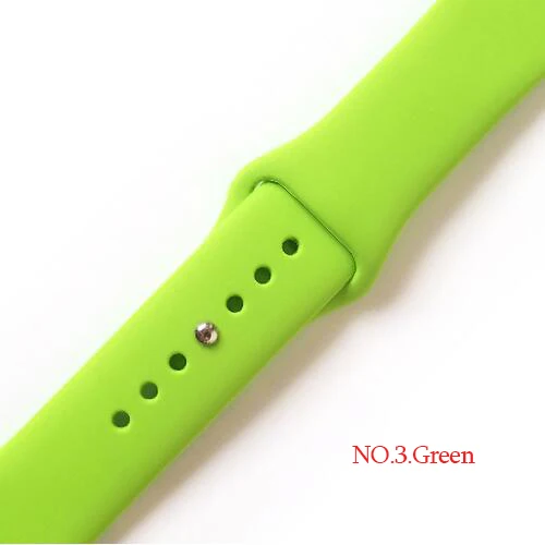 Силиконовый спортивный ремешок Correa для Apple Watch, 42 мм, 38 мм, 44 мм, Iwatch, серия 4, 3, 2, 1, резиновый браслет, ремешок для наручных часов - Цвет ремешка: NO.3.Green