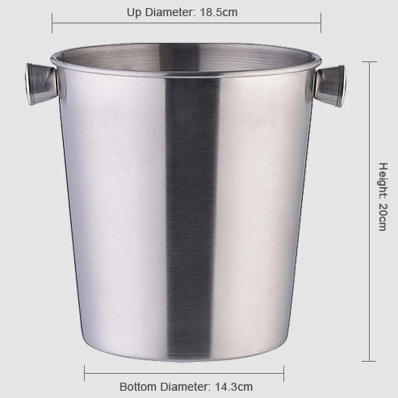Барное ведерко для льда из нержавеющей стали портативное ледяное пиво надувной