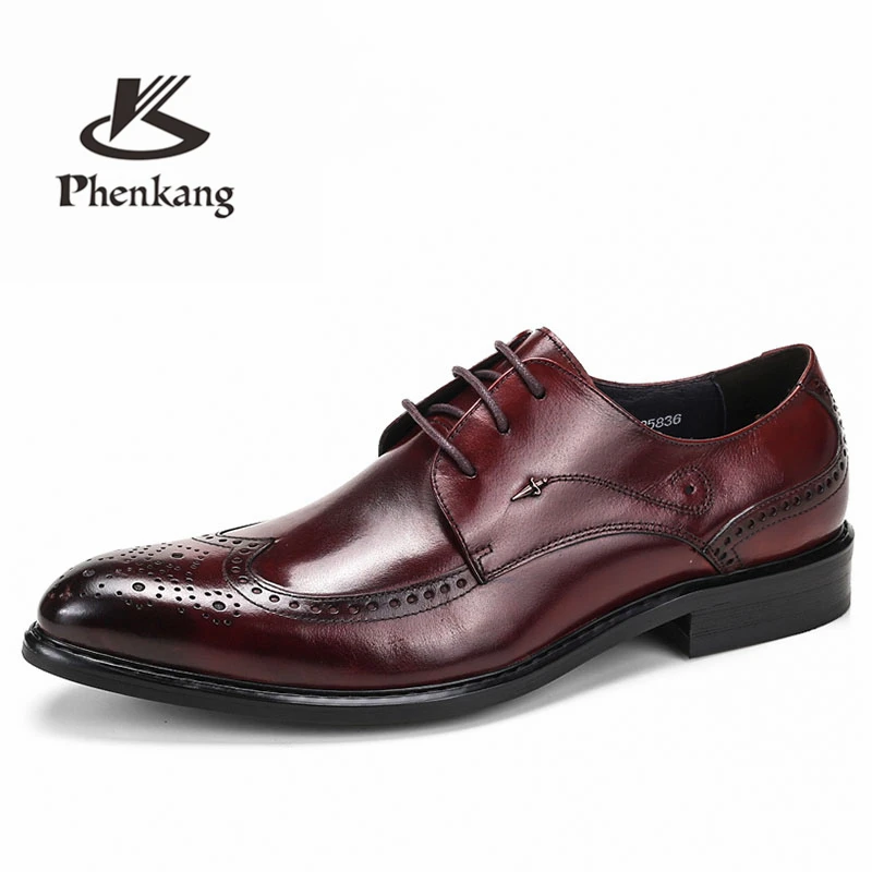 Мужские кожаные туфли Деловые модельные брендовые из натуральной кожи Bullock