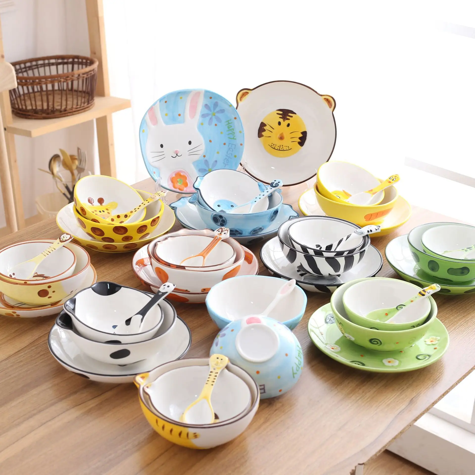 4 шт./компл. нижнее белье с рисунком из мультфильма для маленьких Керамика посуда