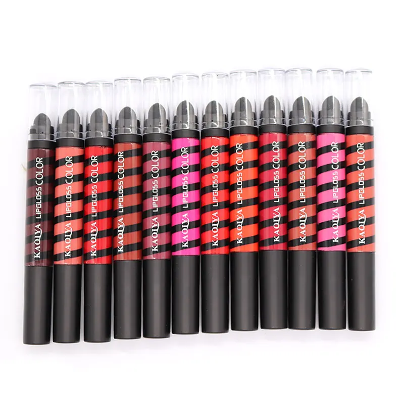 Портативный матовый блеск для губ 12 видов цветов водостойкий 8 мл|Блеск губ| |