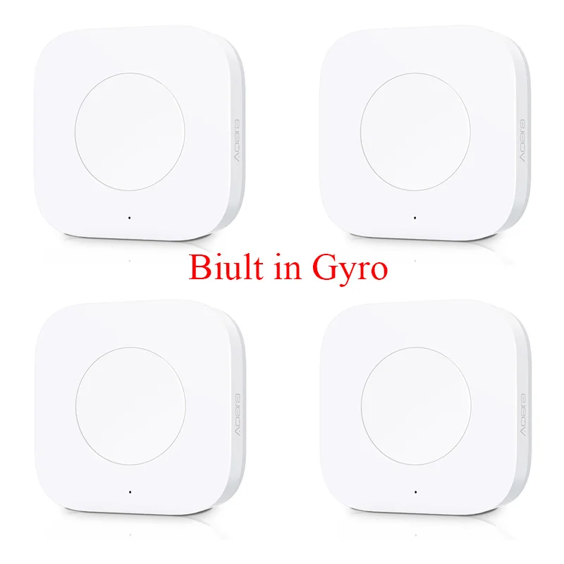 Biult in Gyro 4pcs Умный беспроводной переключатель Xiao mi Aqara, интеллектуальное приложение, дистанционное управление ZigBee, беспроводной гироскоп для mi home App - Цвет: Biult in Gyro 4pcs