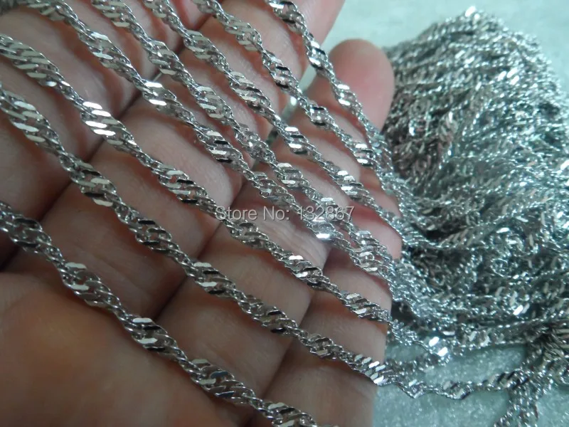 Ювелирная фурнитура 5 м оптом витая цепь из нержавеющей стали с водной волной