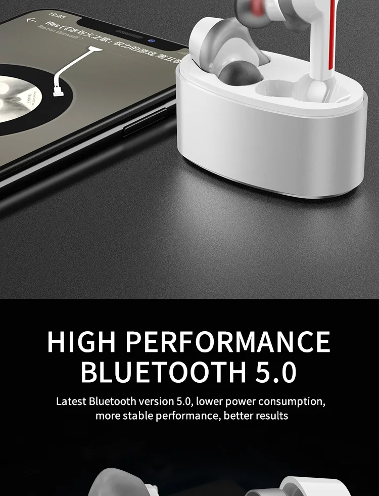 

Bluetooth 5.0 Earphones TWS Wireless Headphones Blutooth 3D Stereo Earphones In-Ear Sports Earbuds Headset For All Smart Phone