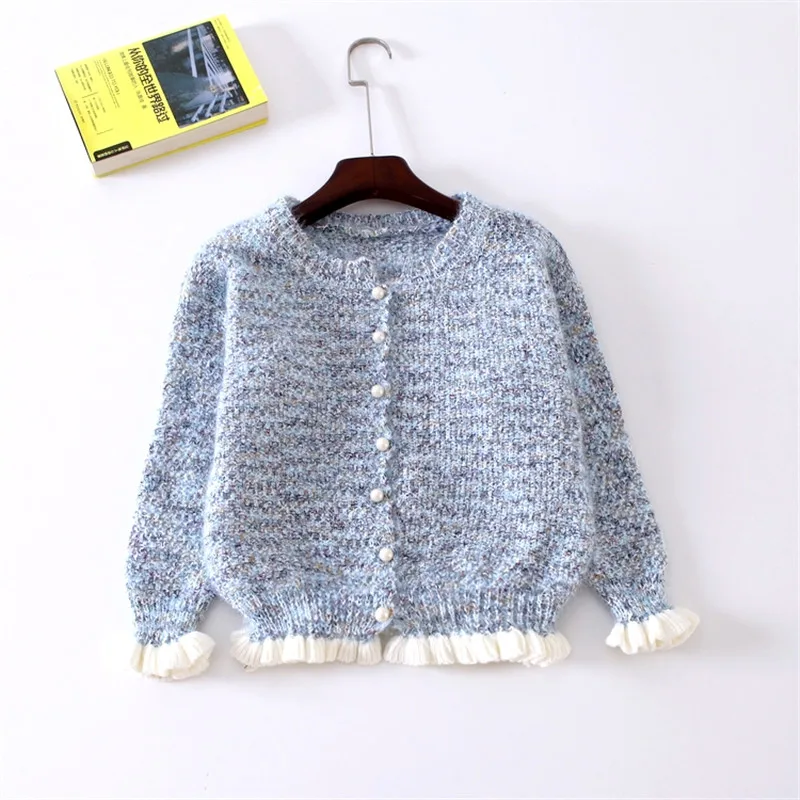 2017 осенне зимний модный вязаный свитер с жемчугом и открытой строчкой элегантный