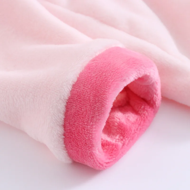 Детский халат для девочек милый зимний фланелевый Халат с капюшоном банные