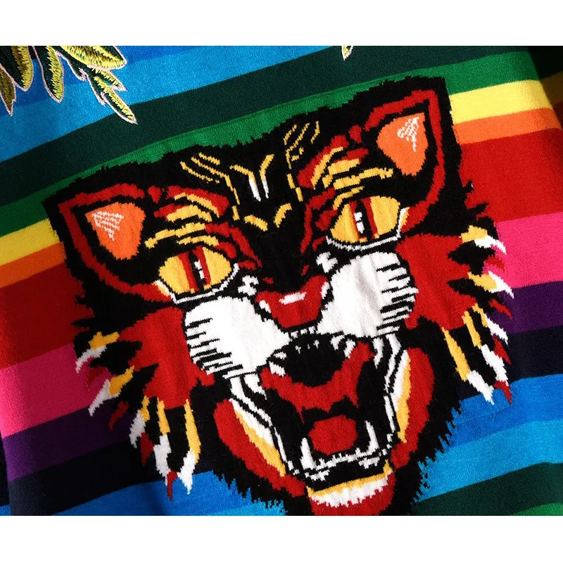 La-Tee-да! 10 elyq новый пуловер Цвет блокирования свитер Для женщин вязаный Мода