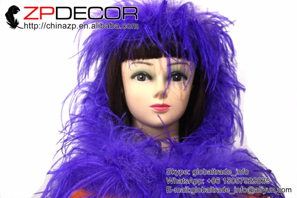 

Retail and Wholesale from ZPDECOR Single Ply 2yards/lot Dyed Purple Ostrich Feather Shawl
