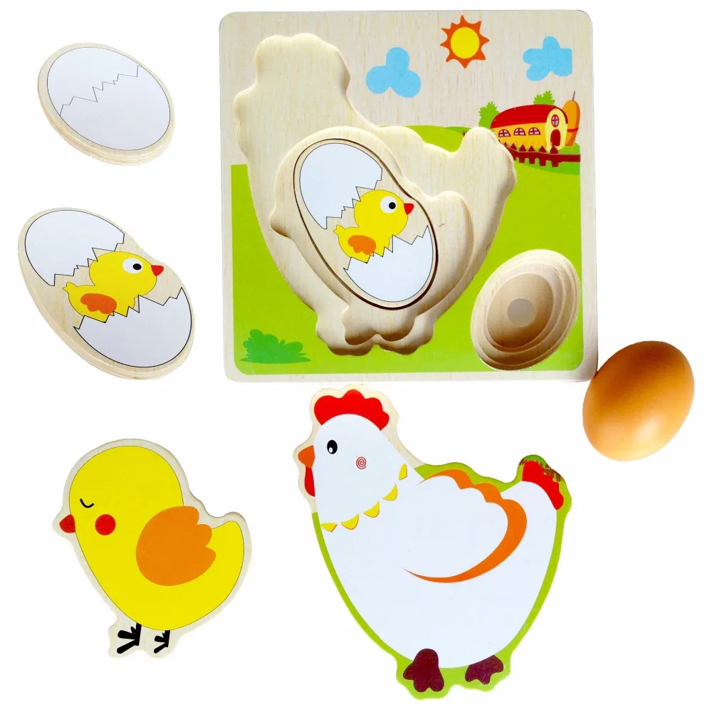 2017 новые куриные куры для выращивания яиц процесс пазл детский сад Дошкольное