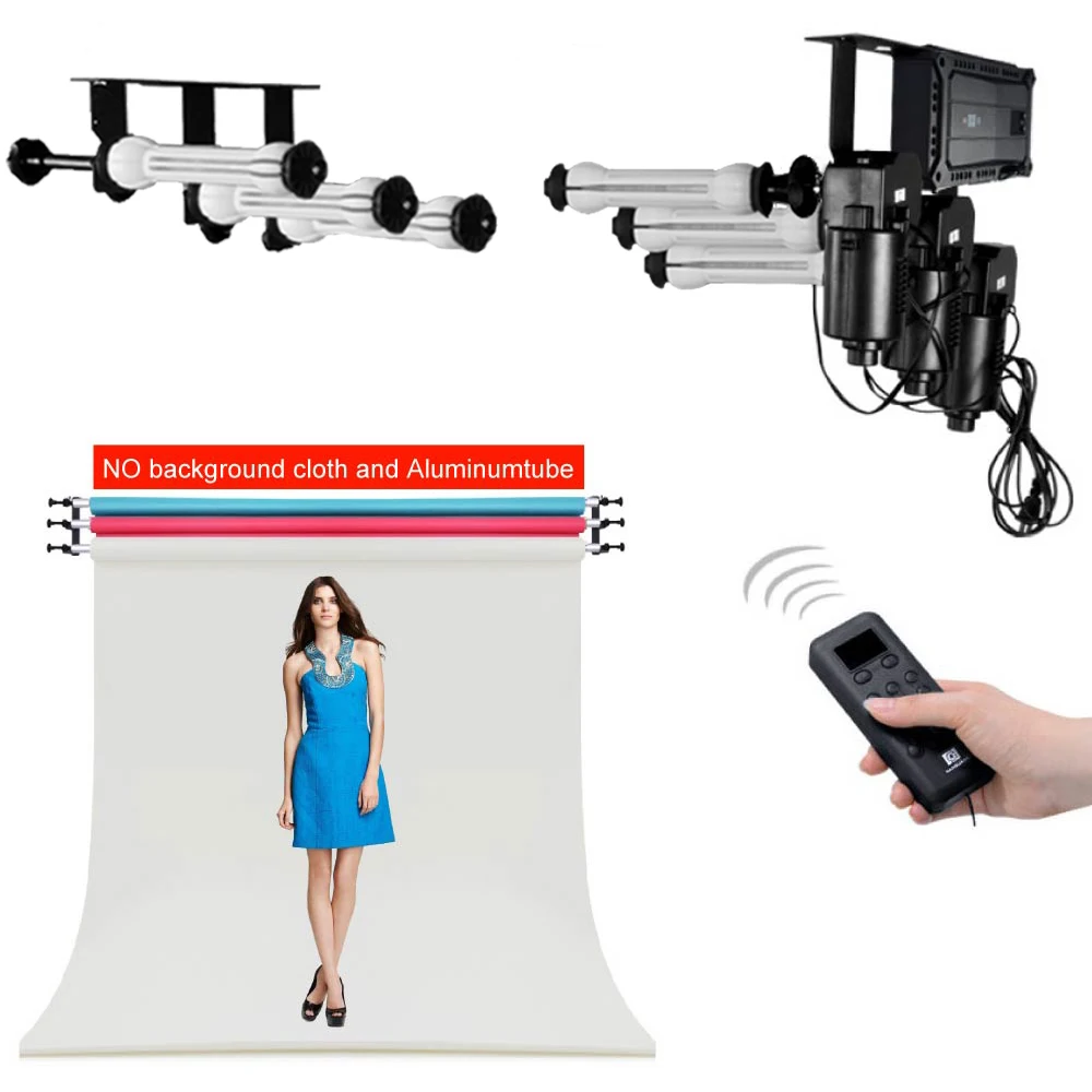 Фото Ptudio оборудование 3 роликовые стены/потолочное крепление моторизованный