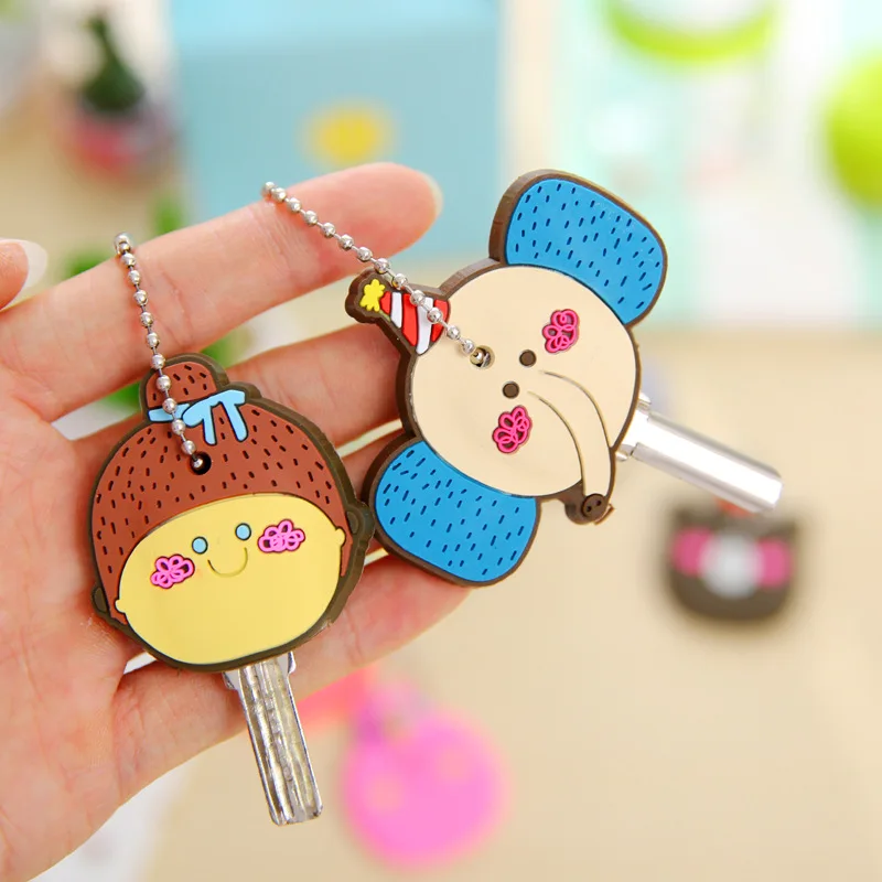 4 шт. мультяшный аниме силиконовый чехол для ключей с милой совой пандой модный
