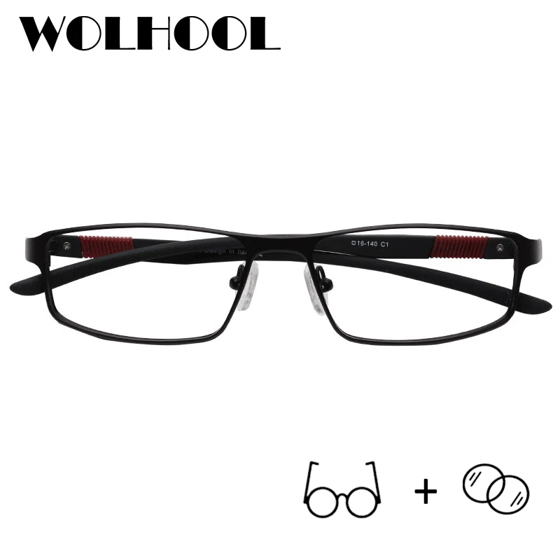 Прямоугольник Сплава Серебра рецепт очки для мужчин чтения и при близорукости 2019