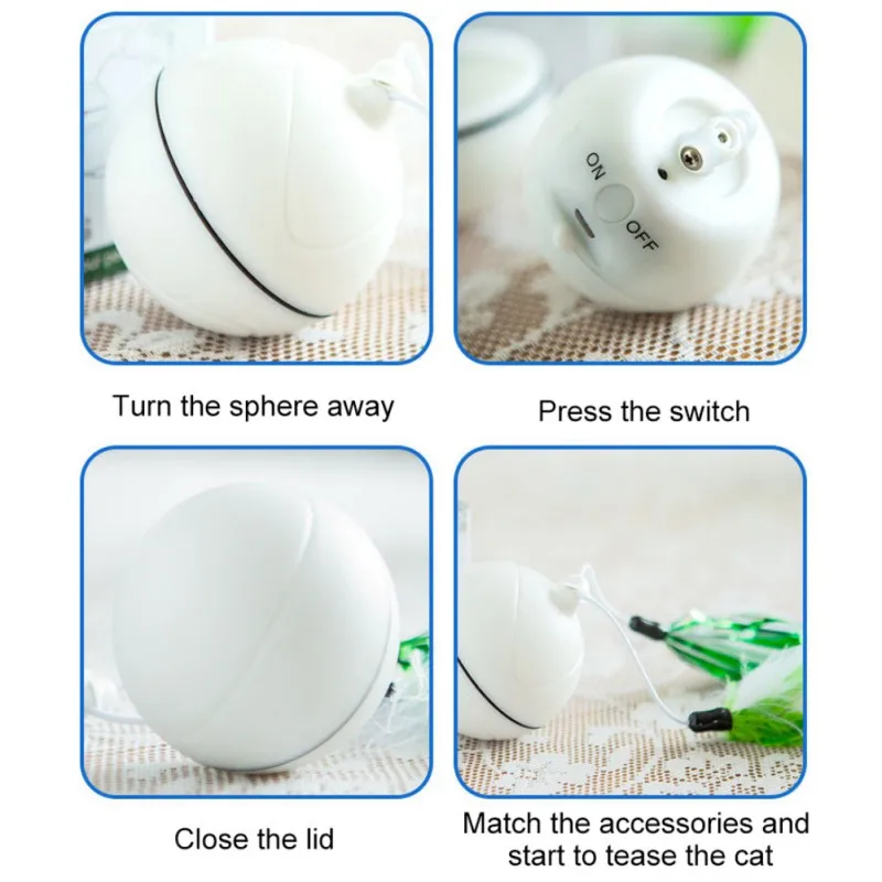 Автомобильная световая игрушка для кошек USB перезаряжаемая 360 градусов