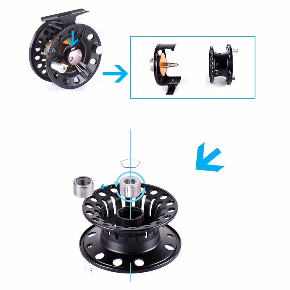 LEO левая/правая Сменные Рыболовные катушки для ловли нахлыстом 3