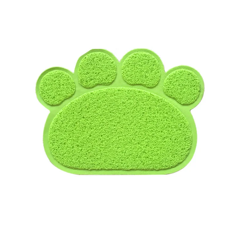 grass green Складная миска для кормления, водонепроницаемая, с принтом лапы, для собак, кошек, подстилок, для щенков, Китти, салфетка под тарелку, поднос, аккуратный, легкая чистка, коврик для сна - Цвет: grass green