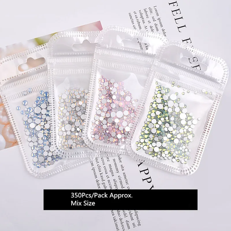 1 упаковка для дизайна ногтей стразы наконечники из смолы белок AB кристалл