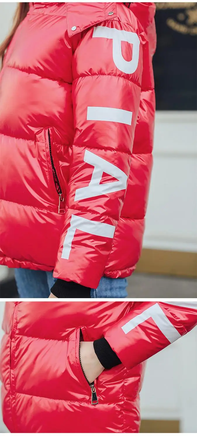 Зимняя куртка парка для женщин 2019 теплая Свободная с капюшоном и хлопковой